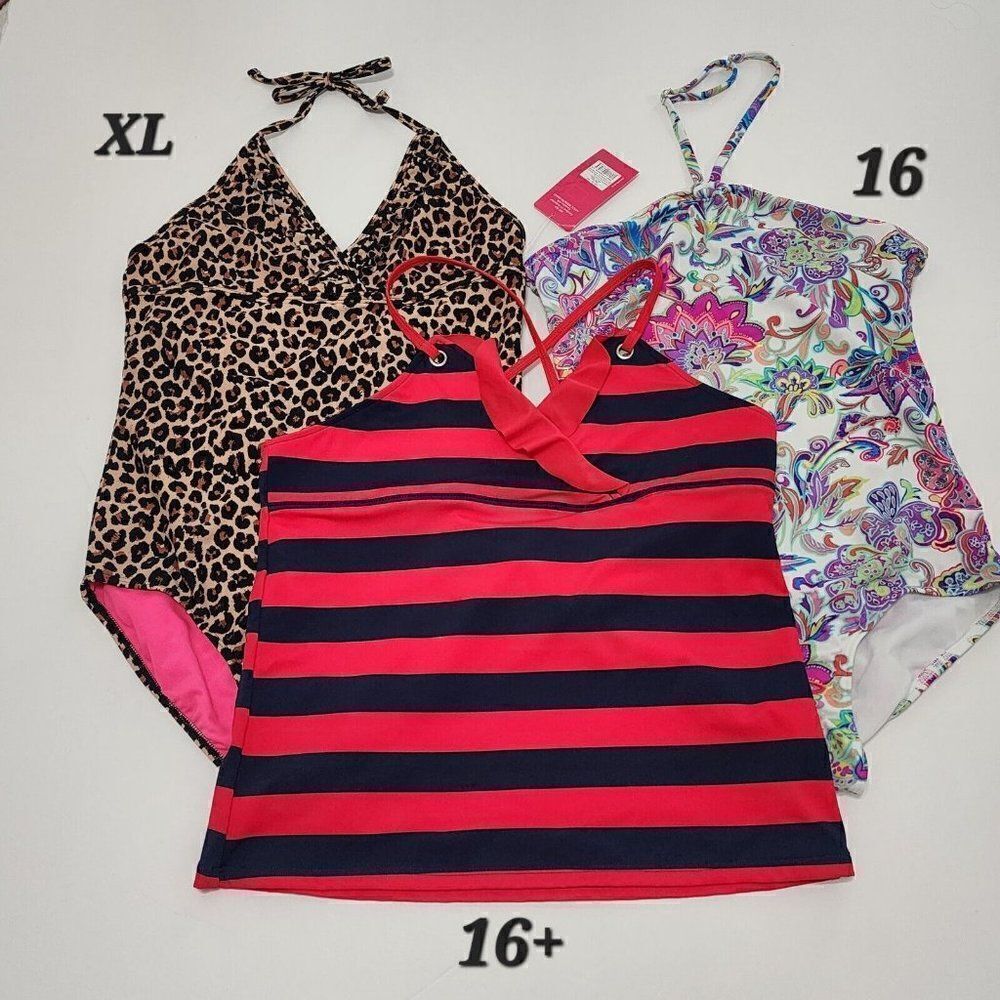 Set Of 3‎ Girls Size 16, 16+,XL Lands end Swimsuits & tops